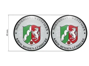 Aufkleber TÜV Kreis Minden-Lübbecke Nummernschild plakette